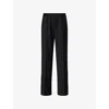 Nackiyé Womens Black City Calls Wide-leg Wool Trousers In Black