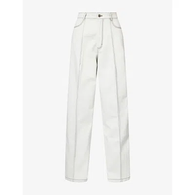 Nackiyé Womens Borrowed Panelled Denim Jeans Ice