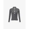 Nackiyé Womens Anthracite Sugarman Ribbed Virgin-wool Polo Jumper In Gray