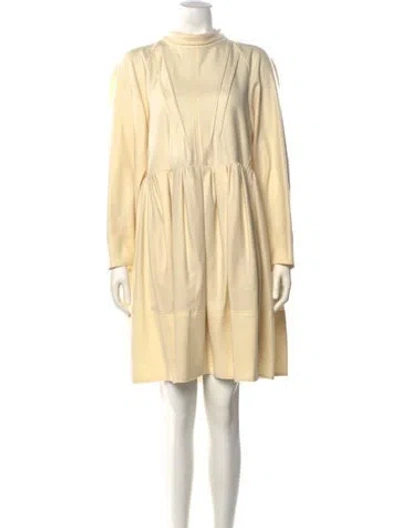 Pre-owned Nackiyé Wool Knee-length Dress In Yellow