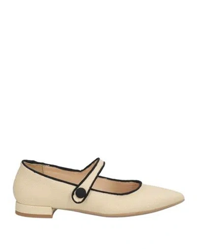 Nacrèe Woman Ballet Flats Beige Size 8 Textile Fibers