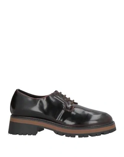 Nacrèe Woman Lace-up Shoes Dark Brown Size 6 Textile Fibers