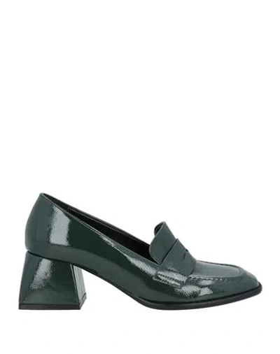 Nacrèe Woman Loafers Dark Green Size 8 Textile Fibers