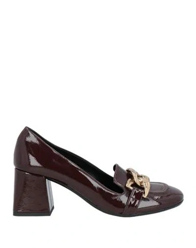 Nacrèe Woman Pumps Burgundy Size 10 Textile Fibers In Red
