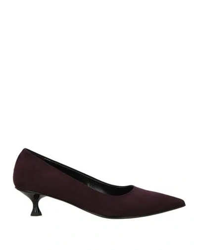 Nacrèe Woman Pumps Plum Size 8 Textile Fibers In Purple
