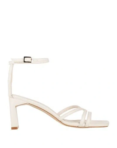 Nacrèe Woman Sandals Ivory Size 10 Textile Fibers In White