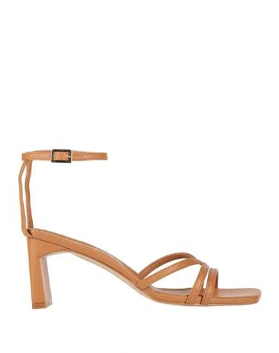 Nacrèe Woman Sandals Tan Size 9 Textile Fibers In Brown