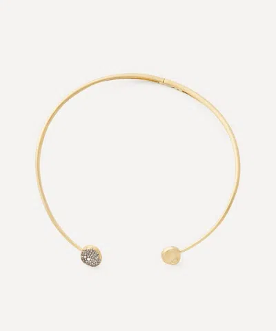 Nada Ghazal 18ct Gold Baby Malak Champagne Diamond Duo Cuff Bracelet