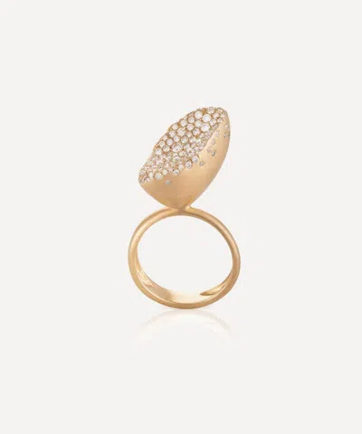 Nada Ghazal 18ct Gold Baby Malak Flourish Champagne Marquise Ring