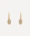 Nada Ghazal 18ct Gold Baby Malak Ice Original Marquise Drop Earrings