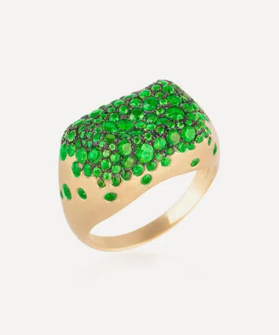 Nada Ghazal 18ct Gold Baby Malak Original Bonbon Rectangle Ring
