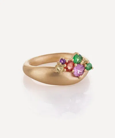 Nada Ghazal 18ct Gold Dancing Joy Disco Ring