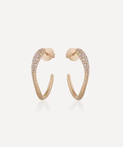 Nada Ghazal 18ct Gold Floating Joy Hoop Earrings