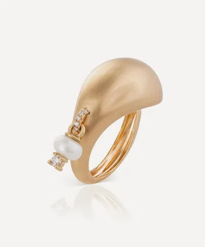 Nada Ghazal 18ct Gold Floating Joy Pure Charm Ring