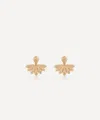 Nada Ghazal 18ct Gold Lotus Courage Small Stud Earrings In Gold