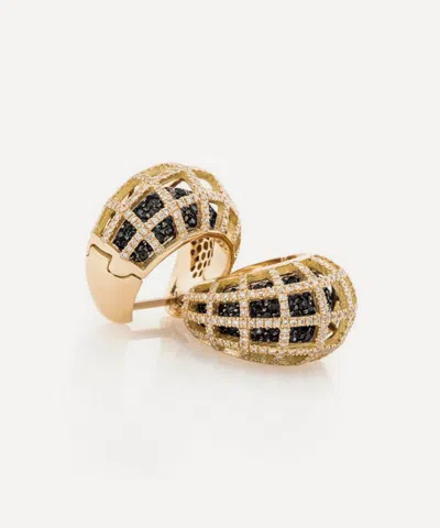 Nada Ghazal 18ct Gold Matrix Double Mini Earrings