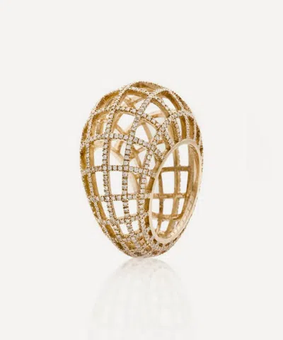 Nada Ghazal 18ct Gold Matrix Single Mini Ring