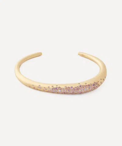 Nada Ghazal 18ct Gold My Muse Urban Colour Thin Cuff Bracelet
