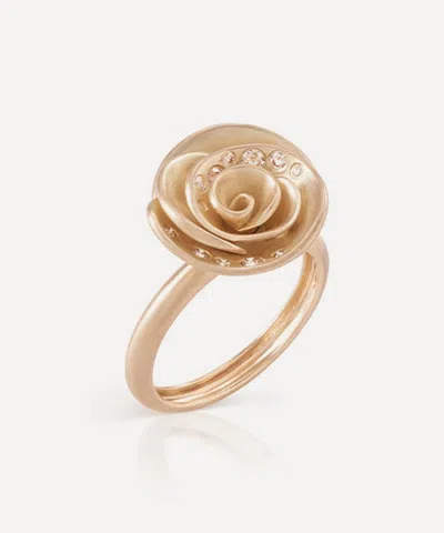 Nada Ghazal 18ct Gold Rose Mini Ring