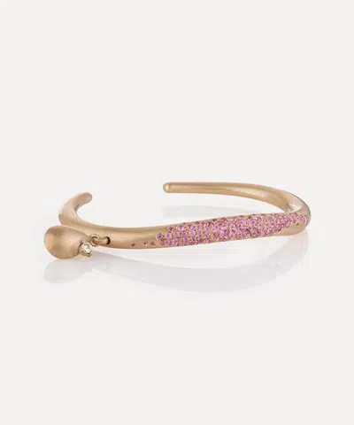 Nada Ghazal 18ct Gold Waves Of Joy Charm Drop Cuff