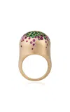 Nada Ghazal 18k Yellow Gold Cocoon Bougainvillea Small Ring In Gold
