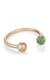 Nada Ghazal 18k Yellow Gold Cocoon Color Small Cuff Bracelet In Gold