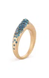 Nada Ghazal 18k Yellow Gold The Arch Prosperity Stripe Small Ring In Gold