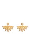 Nada Ghazal Large Yellow Gold And Diamond Lotus Power Earrings In Gold