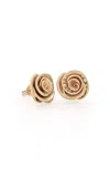 Nada Ghazal Rose Mini 18k Yellow Diamond  Earrings In Gold