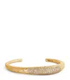 Nada Ghazal Small Yellow Gold And Champagne Diamond My Muse Urban Winter Bangle In Gold