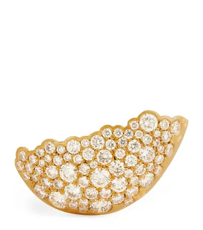 Nada Ghazal Yellow Gold And Diamond Fuse Single Earring