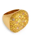Nada Ghazal Yellow Gold And Diamond Malak Icy Square Ring In Gold