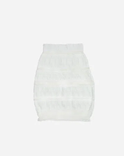 Nadia Wire Mini Bubble Skirt In White