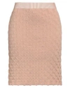 Nadia Wire Woman Mini Skirt Camel Size 2 Cotton, Nylon In Beige