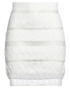Nadia Wire Woman Mini Skirt White Size Onesize Polyester, Cotton, Nylon In White