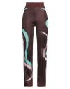 Nadia Wire Woman Pants Chocolate Brown Size 3 Viscose, Polyester, Lycra In Brown
