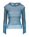 Nadia Wire Woman Sweater Deep Teal Size 1 Polyester, Metallic Polyester, Nylon In Green