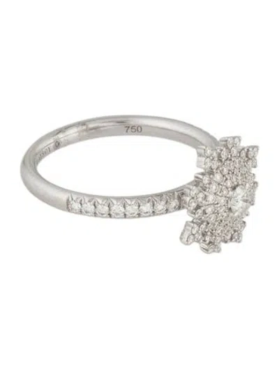 Pre-owned Nadine Aysoy 18k Diamond Climbing Ivy Cocktail Ring In Multi