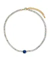 NADINE AYSOY YELLOW GOLD AND SAPPHIRE LE CERCLE TENNIS NECKLACE