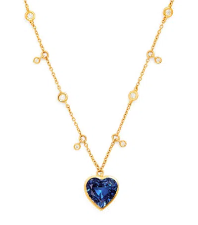 Nadine Aysoy Yellow Gold, Diamond And Sapphire Catena Infinity Necklace