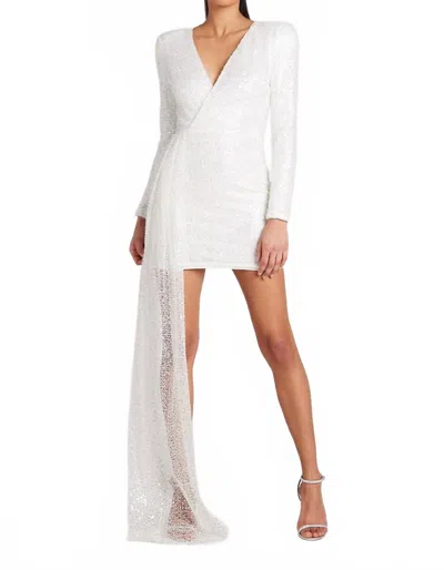 Nadine Merabi Leah Sequin Mini Dress In White