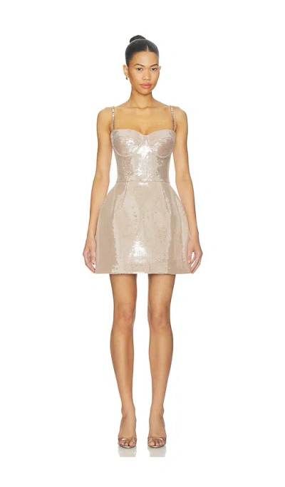 Nadine Merabi Leyton Dress In Neutral