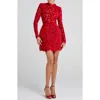 Nadine Merabi Lydia Mini Dress In Red