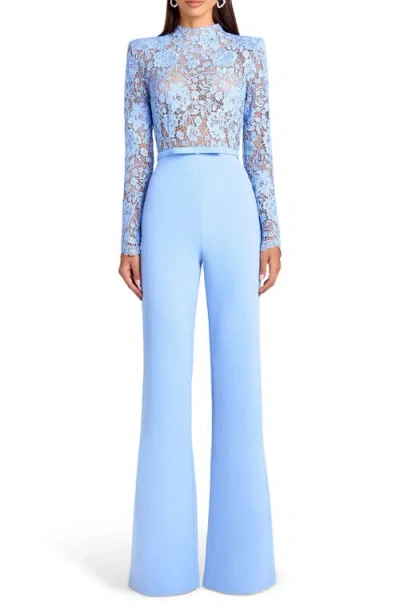 Nadine Merabi Maddie Lace Long Sleeve Wide Leg Jumpsuit