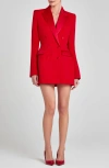 Nadine Merabi Monica Double Breasted Blazer Minidress In Red