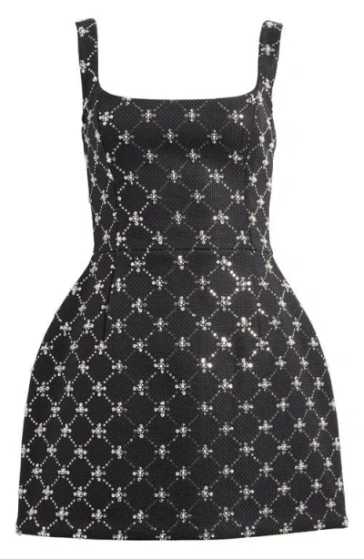 Nadine Merabi Poppy Sequin Cocktail Dress In Black