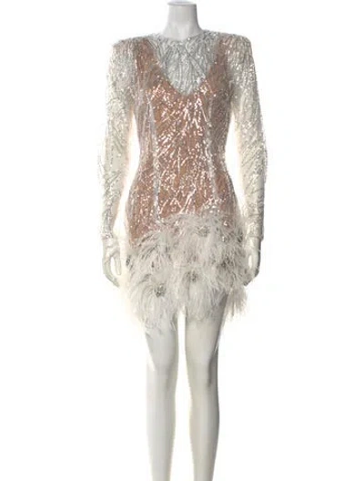 Pre-owned Nadine Merabi Printed Mini Dress In Multi