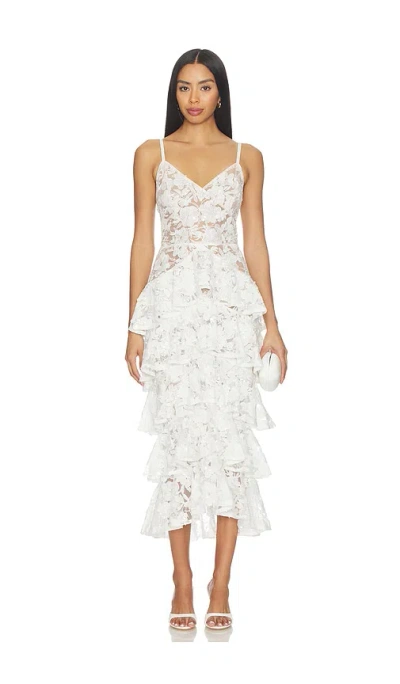 Nadine Merabi Saffron White Dress In Multi