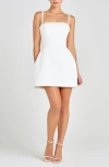 Nadine Merabi Sleeveless Crepe Minidress In White