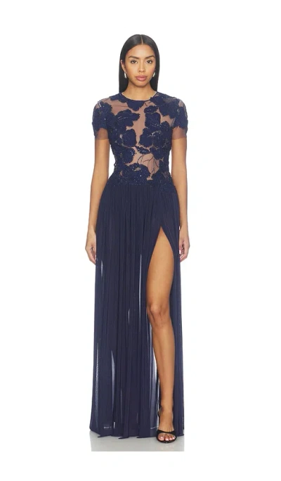 Nadine Merabi Sloane Navy Dress In Black